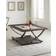 Mercer41 Isiah Clear/Dark Brown Coffee Table 36x36"