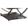 Mercer41 Isiah Clear/Dark Brown Coffee Table 36x36"