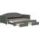 vidaXL Fabric Dark Grey Sofa 213cm 3 personers