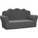 vidaXL Barnsoffa 2-Sits Antracit Mjuk Plysch