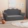 vidaXL Barnsoffa 2-Sits Antracit Mjuk Plysch