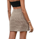 Shein Frenchy Zip Back Houndstooth Skirt - Multicolor