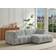 Vente-unique Structured Grey Sofa 152cm 4-Sitzer