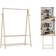 vidaXL With Shelves 132 x 45.5 x 150.5 cm Bamboo Clothes Rack