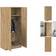 vidaXL Hantverksmässig Ek 80 x 52 x 180 cm Garderob 80x180cm