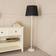 ValueLights Charlie White/Black Floor Lamp 148cm