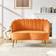Etta Avenue Hendrix Orange Velvet Sofa 50.2" 2 Seater