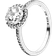 Pandora Round Sparkle Halo Ring - Sterling Silver/Transparent