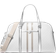 Michael Kors Jet Set Travel Extra Large Striped Metallic Signature Logo Weekender Bag - Optic White