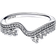 Pandora Sparkling Asymmetric Wave Ring - Silver/Transparent