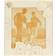 Thun Ceramic Multicolor Ram 30.4x35.4cm