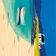Pertemba Anthony Barber Hebridean Fishermans Cottage Blue/Green/Cream Wall Decor 40x40cm