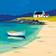 Pertemba Anthony Barber Hebridean Fishermans Cottage Blue/Green/Cream Wall Decor 40x40cm