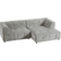 Vente-unique Structured Grey Sofa 152cm 4-Sitzer
