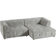 Vente-unique Structured Grey Sofa 152cm 4-Sitzer