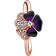 Pandora Pansy Flower Ring - Rose Gold/Purple/Transparent
