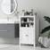 Homcom Modern Bathroom Storage Cabinet With Open Shelves