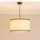 ValueLights Large Eva Natural Linen Drum Lamp 25 x 45 x 45 cm Shade ∅ 45cm