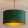 ValueLights Reni Small Green Velvet with Ceiling Lamp Shade