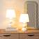 ValueLights Winnie Pair of Cream Fabric Shade Lamps Table Lamp