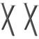 vidaXL X-Shape Anthracite Bordben 73cm 2stk