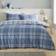 Catherine Lansfield Kelso Check Set King Duvet Cover Blue