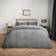 OHS Fleece Set Cable Knit Single Duvet Cover Grey (200x135cm)