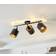 Lindby Taklampa Aralena Svart Guld 3 Lampor 70 cm Takplafond