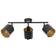 Lindby Taklampa Aralena Svart Guld 3 Lampor 70 cm Takplafond