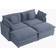 Latitude Run Corduroy Modular Blue Sofa 75.6" 2 Seater