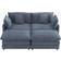 Latitude Run Corduroy Modular Blue Sofa 75.6" 2 Seater