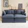Latitude Run Corduroy Modular Blue Sofa 75.6" 2 Seater