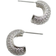 Jon Richard Half Hoop Earrings - Silver/Transparent