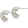 Jon Richard Half Hoop Earrings - Silver/Transparent