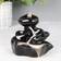 Jones Home & Gift River Backflow Incense Burner Black Decorative Item