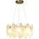 WACEH Round Modern Crystal Luxury Gold Pendellampa ∅ 100cm