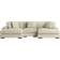 Wade Logan Cabbar Beige Corduroy Sofa 125" 3 Seater