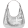 Michael Kors Nolita Small Metallic Crackled Leather Hobo Shoulder Bag - Silver