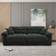 Latitude Run Modern Chenille Green Sofa 130" 3 Seater