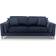 Fairmont Park Velvet Navy Blue 85cm H X 206cm W X 90cm D Sofa 206cm 3 Seater