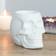 Something Different Ceramic Skull Burner Matt White Oil Lamp 13cm