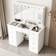 FUFU & GAGA Lighting Vanity Makeup White Dressing Table 19.7x43.3"