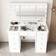 FUFU & GAGA Lighting Vanity Makeup White Dressing Table 19.7x43.3"