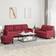 vidaXL 3201386 Wine Red Soffa 198cm 3st