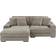 Latitude Run Corduroy Sectional Camel Sofa 89.5" 2 Seater
