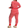 PINK Thermal Long Pajama Set - Bright Vermillion Fair Isle Print