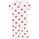 Petit Bateau Girl's Short Cotton Pajamas with Heart Motif - White Marshmallow/Red Terkuit (A00KG03100)