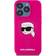 Karl Lagerfeld Karl Head Print MagSafe Silicone Case for iPhone 15 Pro Max