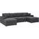 Latitude Run Loette Dark Gray Sofa 120" 4 Seater