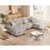 Jummico Sectional Couches Grey Sofa 279.9cm 3pcs 4 Seater